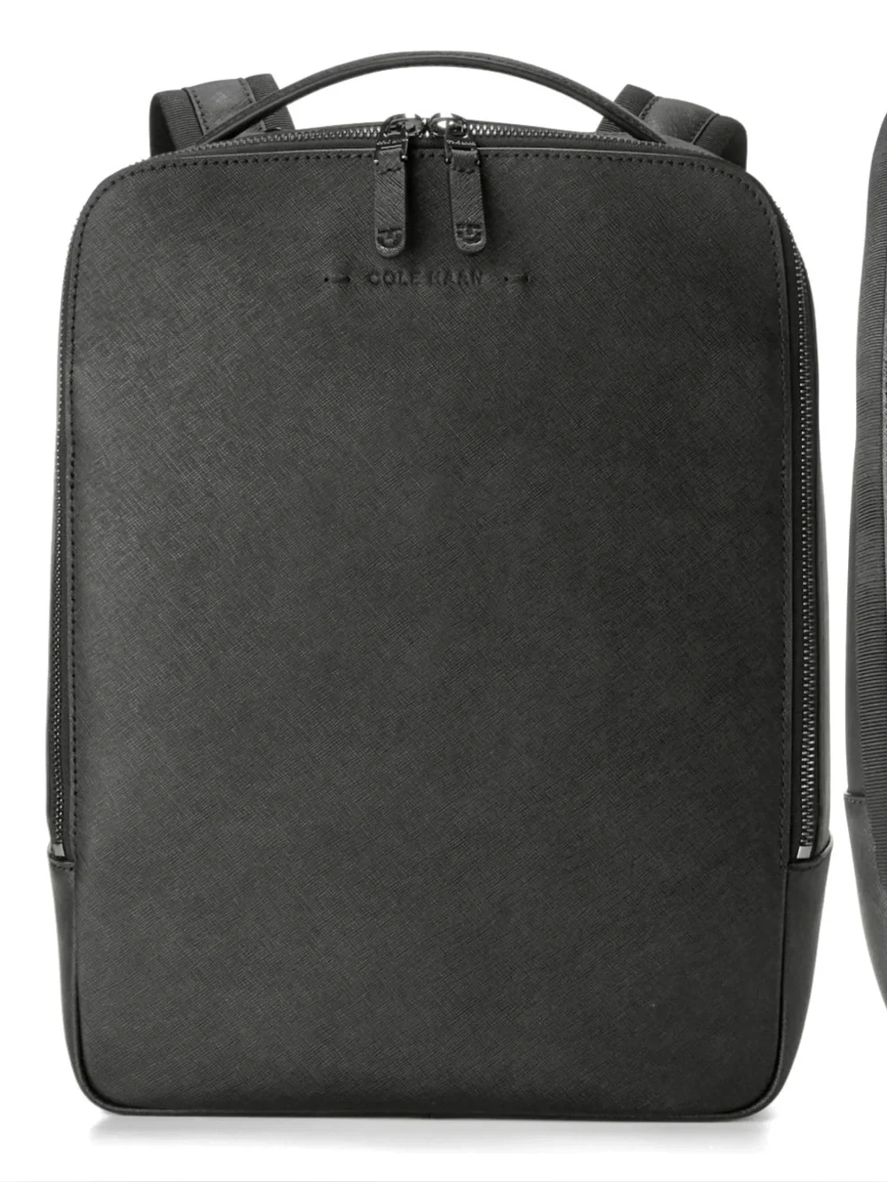 Cole Haan Men's Black Leather Backpack
